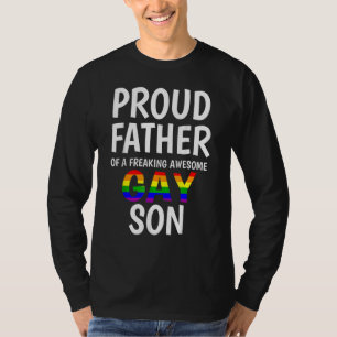 Stolzer Vater der Phantastischen Gay Son Lgbt Prid T-Shirt