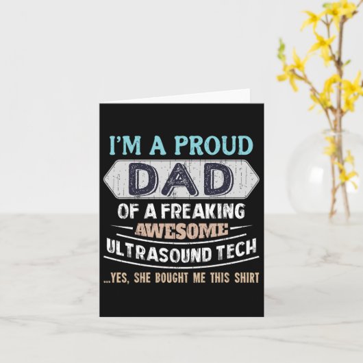 Stolzer Vater der Phantastischen Ultrasound Tech-T Karte (Gelbe Blume)