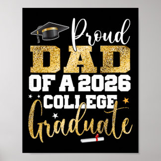 Stolzer Vater des Absolventen 2026 Hochschulabschl Poster
