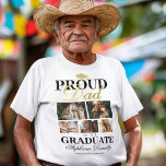 Stolzer Vater des Absolventen T-Shirt<br><div class="desc">Erleben Sie Ihren Stolz und Ihre Freude als Kind mit unseren speziell entworfenen T - Shirt der White & Abschluss Zeremonie. Diese maßgeschneiderten Stücke, komplett mit klassischem Studentendesign, fünf persönlichen Fotos, der kühnen Aussage "stolzer Vater des Absolventen" und personalisiert mit dem Namen, dem Studienort und dem Unterrichtsjahr Ihres Kindes, machen...</div>
