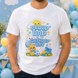 Stolzer Vater des Geburtstagsjungen Herren T-Shirt