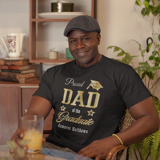 Stolzer Vater des Graduate Name Abschluss Tri-Blend Shirt