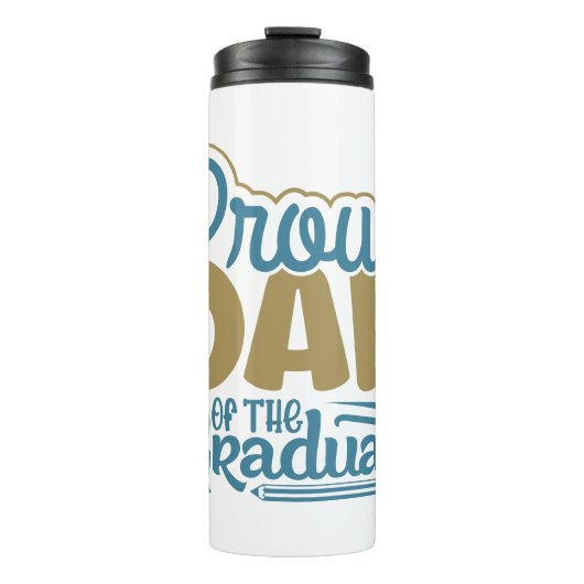 stolzer Vater des Graduates Thermosbecher (Vorderseite)
