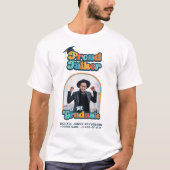 Stolzer Vater des Graduierten Foto Groovy Retro T-Shirt (Vorderseite)