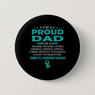 Stolzer Vater des Tourette-Syndroms Warrior Button