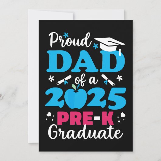 Stolzer Vater des Vorjahres-Studiengangs 2025 Einladung (Vorderseite)