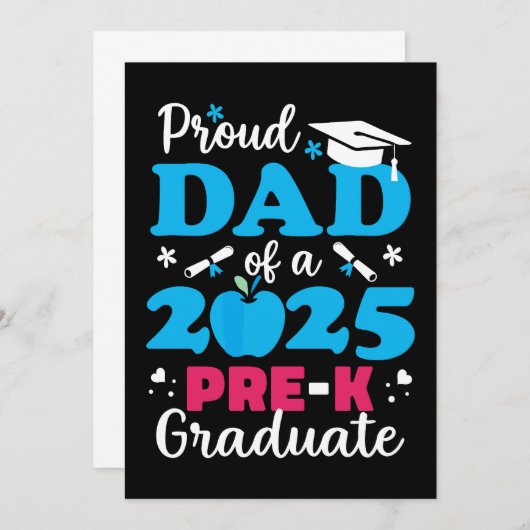 Stolzer Vater des Vorjahres-Studiengangs 2025 Einladung (Vorne/Hinten)