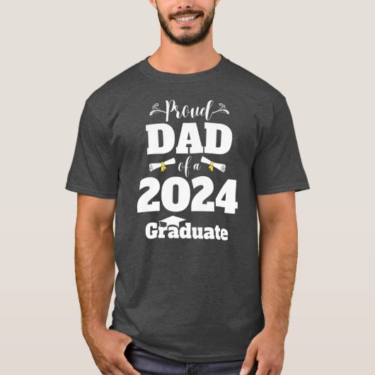 Stolzer Vater einer 2024-Grad-Klasse von 2024 T-Shirt (Vorderseite)