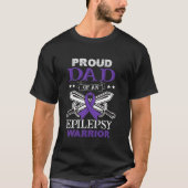 Stolzer Vater einer Epilepsie-Kriegerfamilie T-Shirt (Vorderseite)