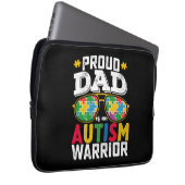 Stolzer Vater einer Familie eines Autismus Krieger Laptopschutzhülle (Vorne Rechts)