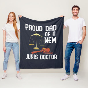 Stolzer Vater einer Juris-Doktorarbeit Fleecedecke