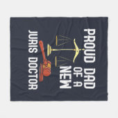 Stolzer Vater einer Juris-Doktorarbeit Fleecedecke (Vorderseite (Horizontal))