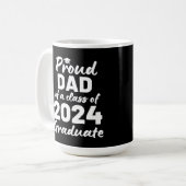 Stolzer Vater einer Klasse von 2024 Hochschulabsol Kaffeetasse (Vorderseite Links)