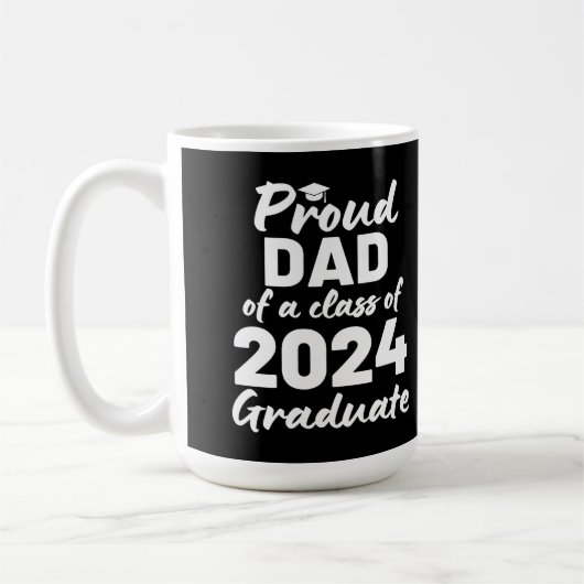 Stolzer Vater einer Klasse von 2024 Hochschulabsol Kaffeetasse (Links)