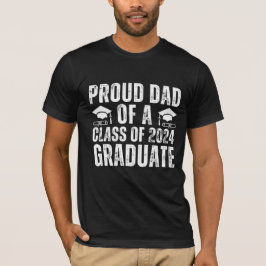 Stolzer Vater einer Klasse von 2024 Hochschulabsol T-Shirt