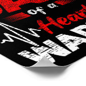 Stolzer Vater einer koronaren Herzkrankheit des He Poster (Ecke)