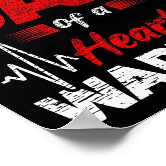 Stolzer Vater einer koronaren Herzkrankheit des He Poster (Ecke)