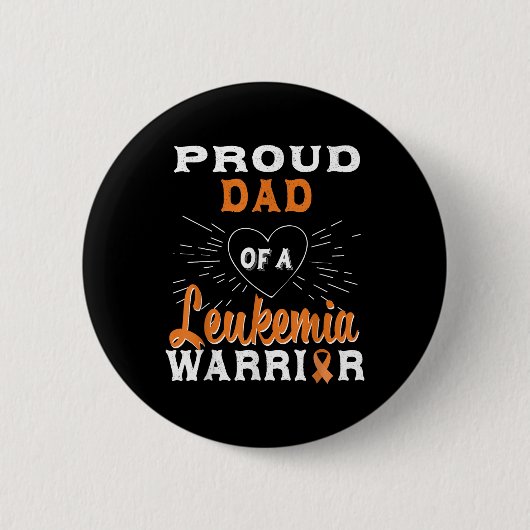 Stolzer Vater einer Leukämie Warrior Bewusstsein Button (Vorderseite)