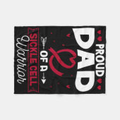 Stolzer Vater einer Sichelzellanämie Fleecedecke (Vorderseite (Horizontal))