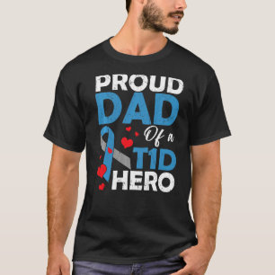 Stolzer Vater einer Typ-1-Diabetes-Hero-Krieger-Un T-Shirt