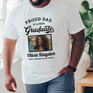 Stolzer Vater eines 2024 Graduate White Custom Fot T-Shirt
