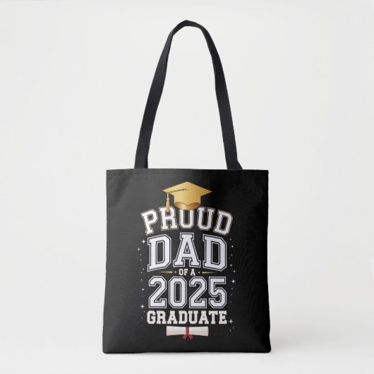 Stolzer Vater eines 2025-Grad-Abschlusses Tasche (Vorderseite)