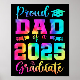 Stolzer Vater eines 2025 Graduate Shirt Vater Absc Poster