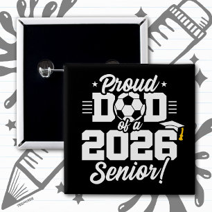 Stolzer Vater eines 2026 Abiturienten Fußball-Absc Button