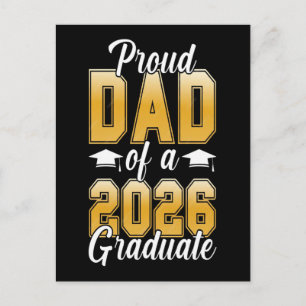 Stolzer Vater eines Absolventen 2025 T-Shirt-Desig Feiertagspostkarte