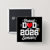 Stolzer Vater eines Absolventen 2026 Zitat Button (Vorne & Hinten)