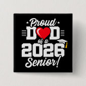 Stolzer Vater eines Absolventen 2026 Zitat Button (Vorderseite)