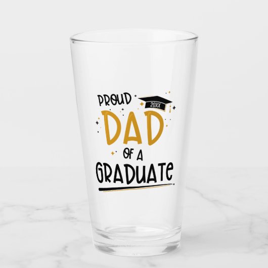 stolzer Vater eines Absolventen Glas (Vorderseite)
