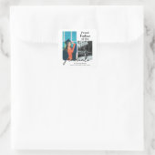 Stolzer Vater eines Absolventen Quadratischer Aufkleber (Tasche)