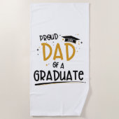 stolzer Vater eines Absolventen Strandtuch (Vorderseite)