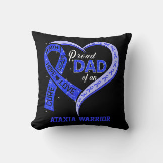 Stolzer Vater eines Ataxia Warrior Blue Ribbon Mat Kissen