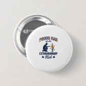 Stolzer Vater eines außergewöhnlichen Kindes Autis Button (Vorne & Hinten)