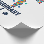 Stolzer Vater eines außergewöhnlichen Kindes Autis Geschenkpapier (Ecke)