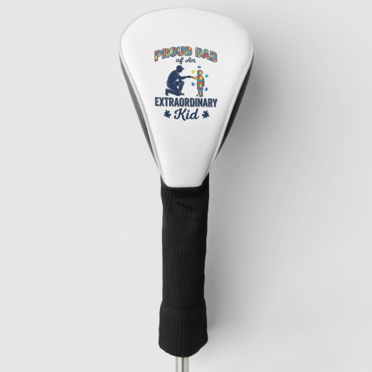 Stolzer Vater eines außergewöhnlichen Kindes Autis Golf Headcover (Vorderseite)