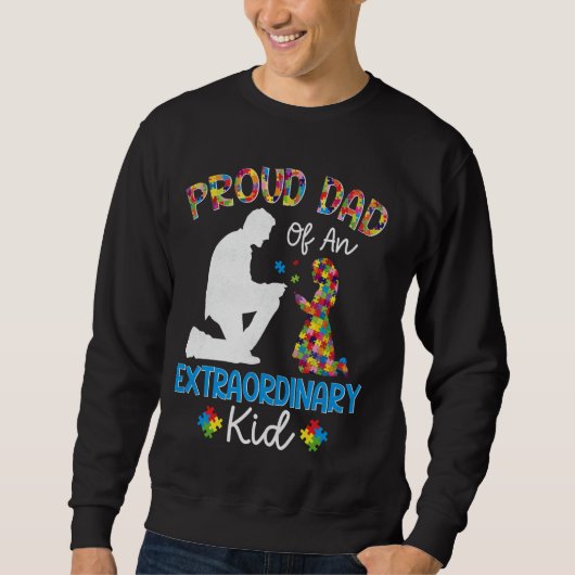 Stolzer Vater eines außergewöhnlichen Kindes Autis Sweatshirt (Vorderseite)