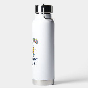 Stolzer Vater eines außergewöhnlichen Kindes Autis Trinkflasche