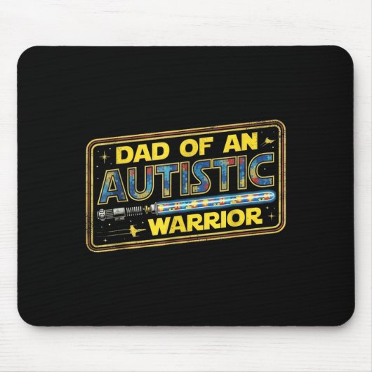 Stolzer Vater eines Autismus-Kriegers Autismus-Bew Mousepad (Vorne)