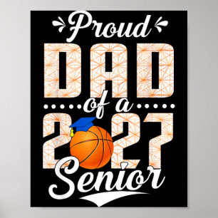 Stolzer Vater eines Basketball-Absolventen der Abs Poster