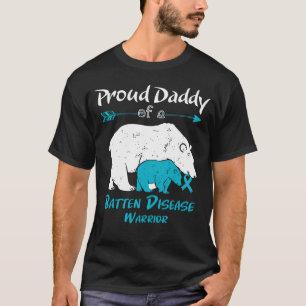 Stolzer Vater eines Batten-Krankheits-Bewusstseins T-Shirt