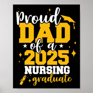 Stolzer Vater eines CL of 2025 Nurse Graduate Seni Poster