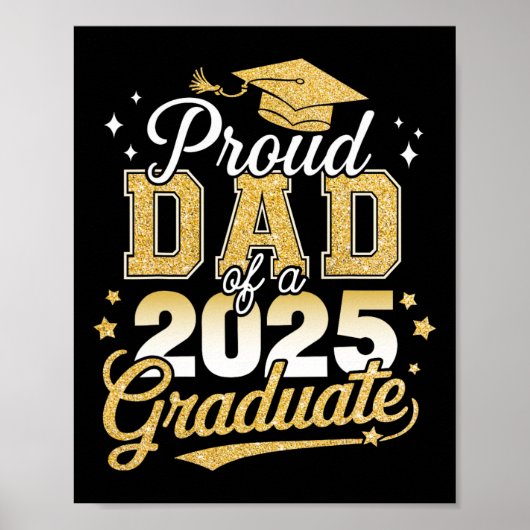 Stolzer Vater eines Cl von 2025 Graduate Senior Gr Poster (Vorne)