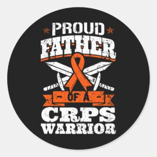 Stolzer Vater eines CRPS-Kriegers RSD Awareness Ri Runder Aufkleber