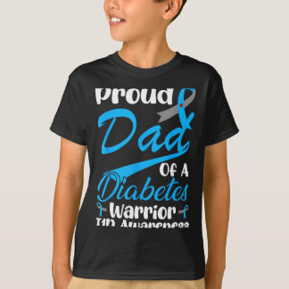 Stolzer Vater eines Diabetes-Bewusstseins-Kriegers T-Shirt