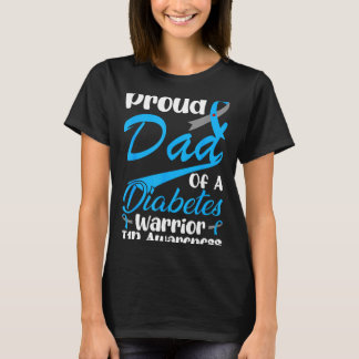 Stolzer Vater eines Diabetes-Bewusstseins-Kriegers T-Shirt