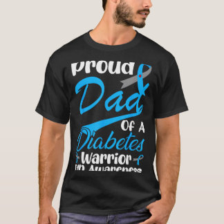 Stolzer Vater eines Diabetes-Bewusstseins-Kriegers T-Shirt
