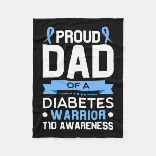 Stolzer Vater eines Diabetes-Warrior T1d-Bewusstse Fleecedecke